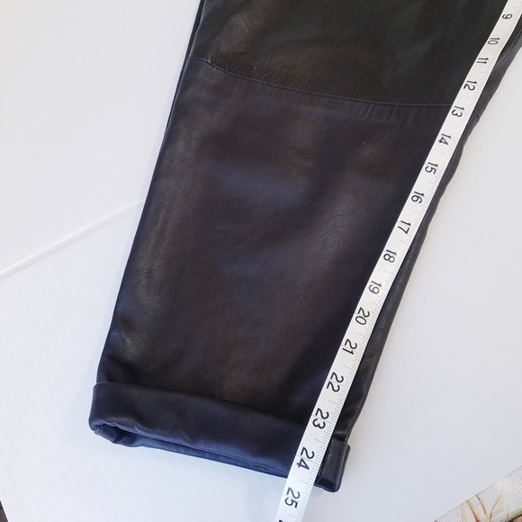 Reformation | Leather Stevie Tapered Leg Crop Pants L - Picture 7 of 12